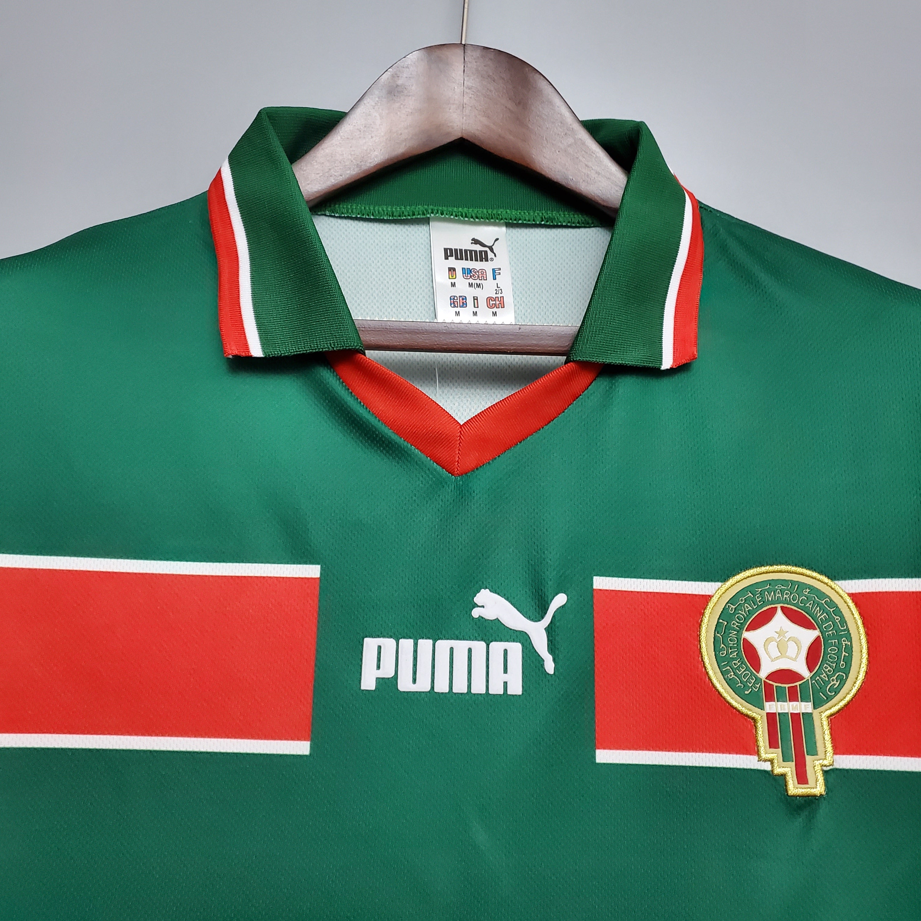Camiseta retro de Marruecos para local, 1998