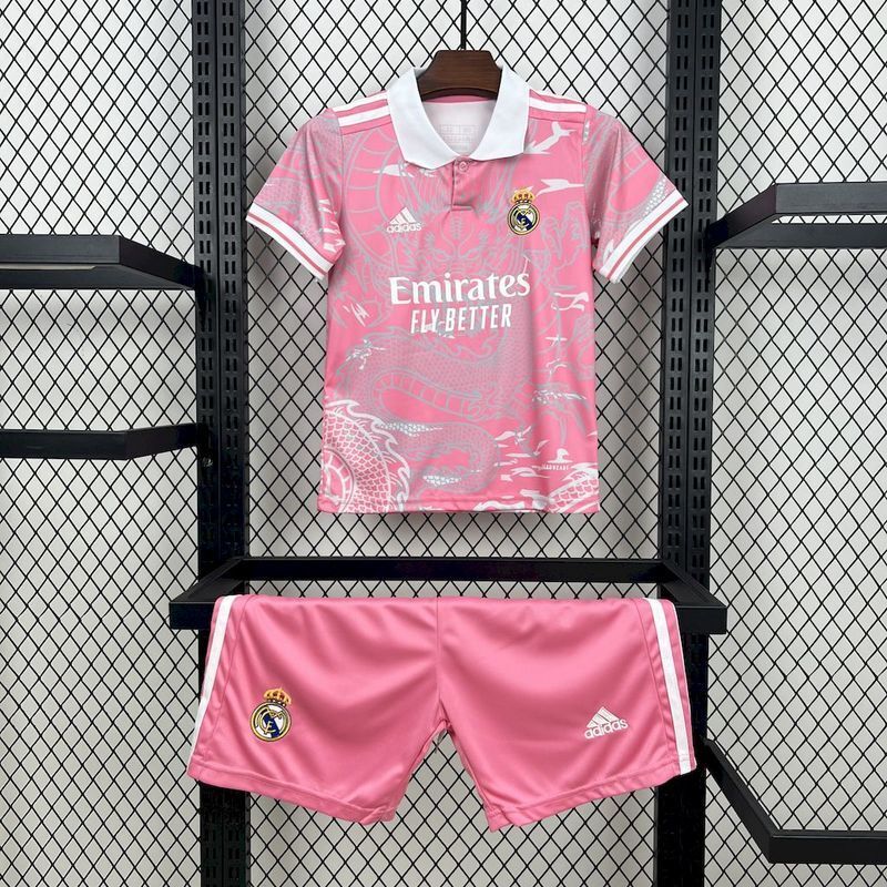 Conjunto infantil del Real Madrid 24/25 rosa