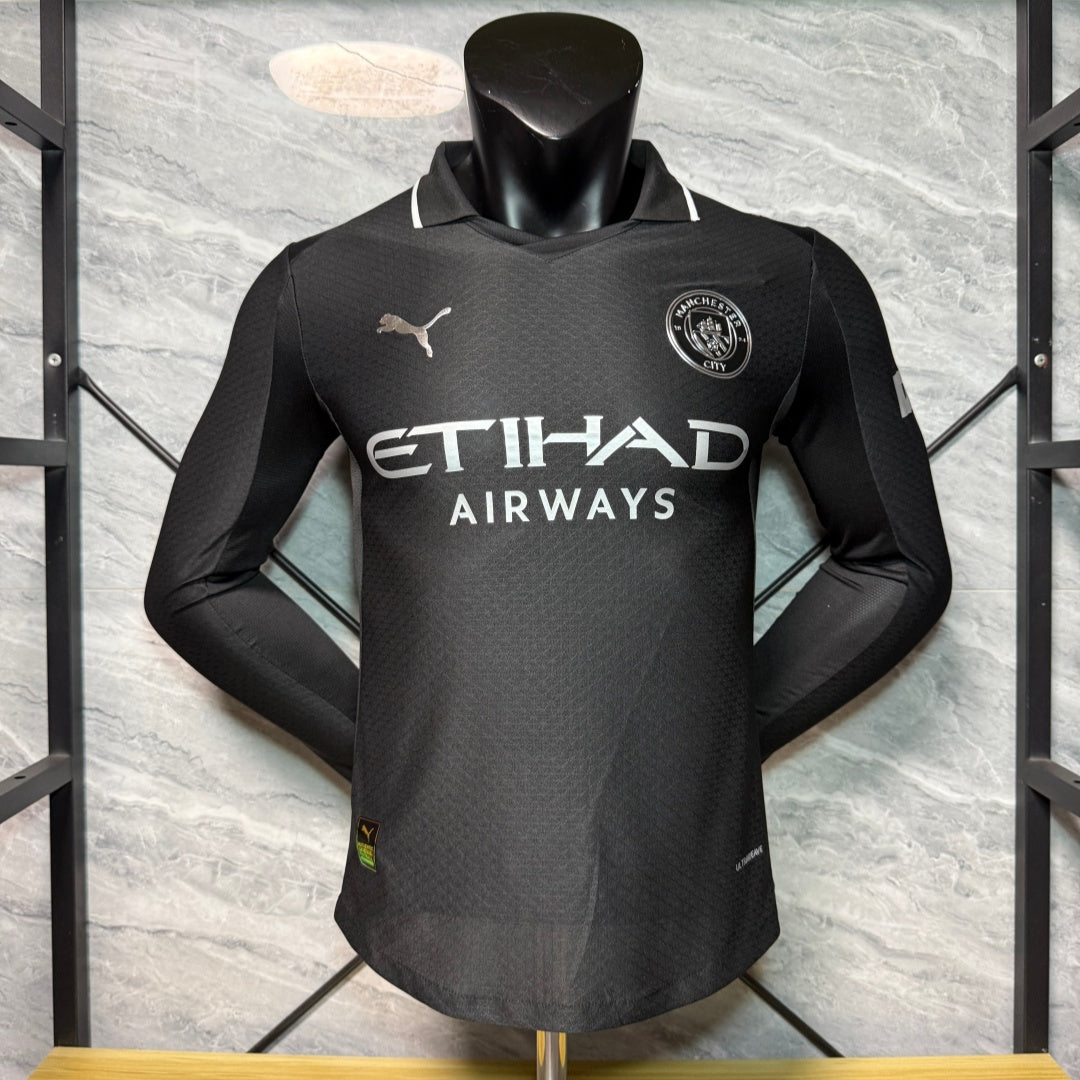 Camiseta de visitante del Manchester City, temporada 25/26, manga larga