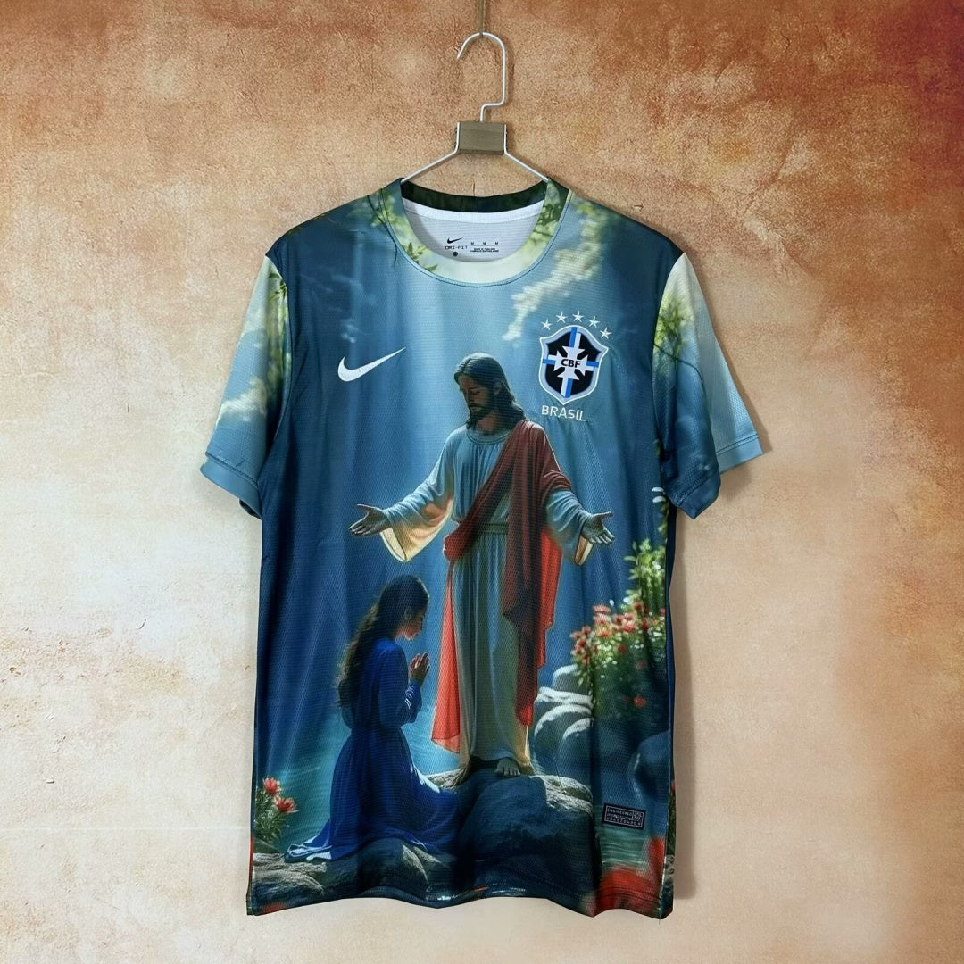 Camiseta especial de Brasil 25/26 Estatua de Jesús