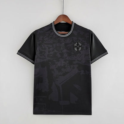 Camiseta negra completa de Brasil 2022