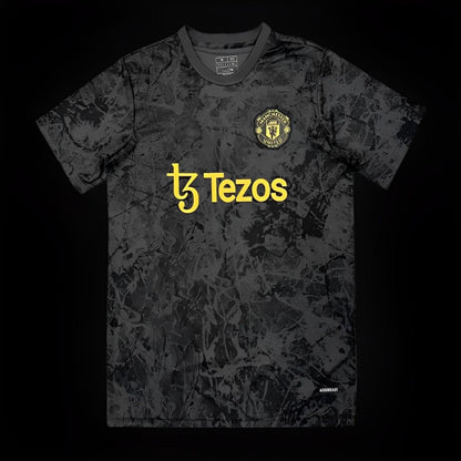 Camiseta de calentamiento del Manchester United, color negro, temporada 2023/2024