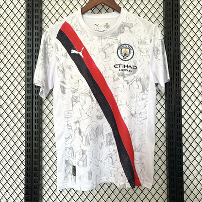 Camiseta de visitante del Manchester City 25/26 blanca